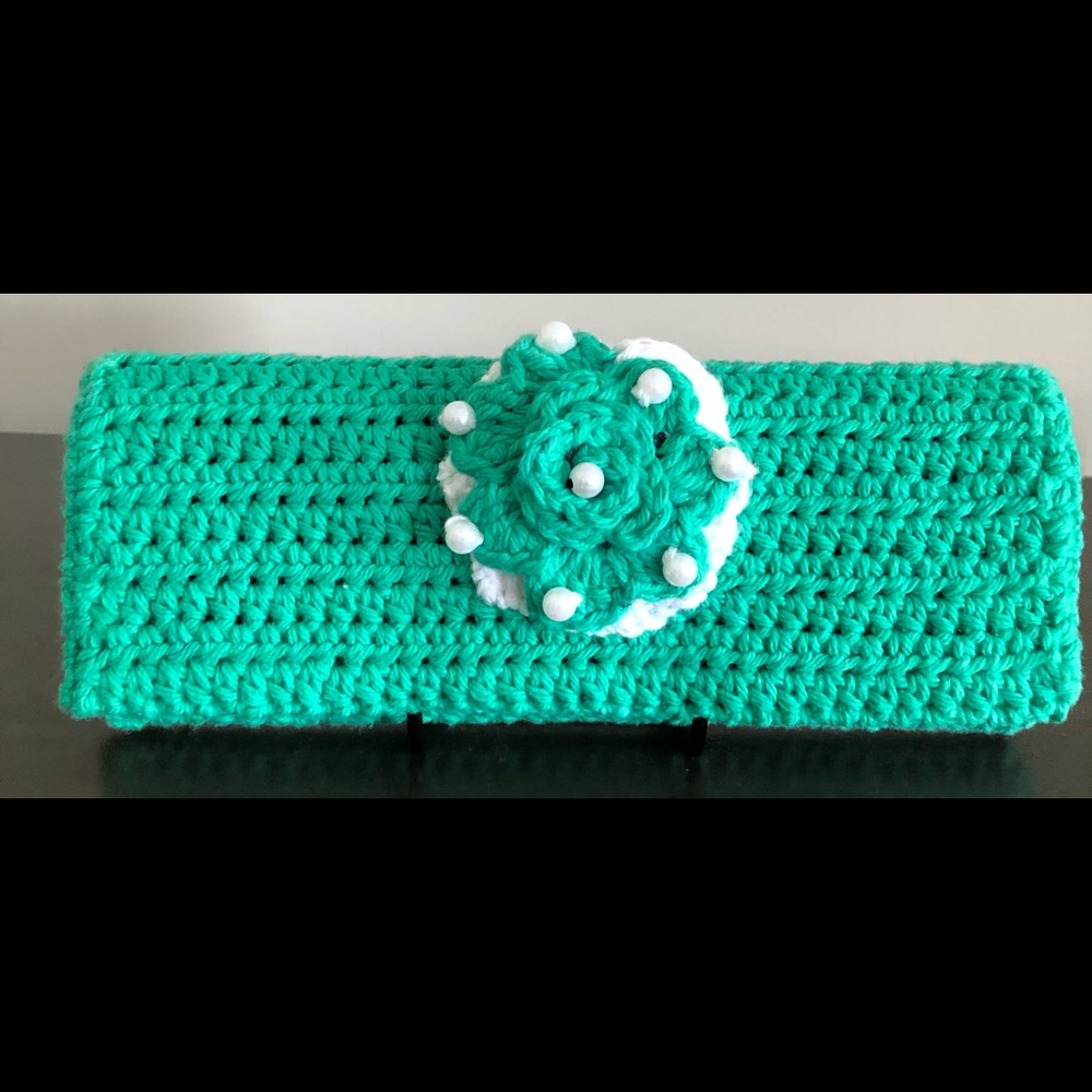 Handmade crochet clutch purse